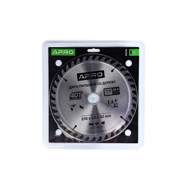 Диск пильний по дереву 210х32(30)х40Т APRO