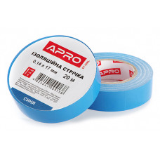 Ізоляцiйна стрiчка синя 0.14х17мм 25м (пачка, кратно 10шт) APRO. Ціна за 1шт. Кратно пачці