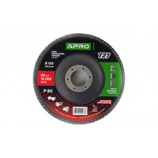 Коло пелюстково-торцеве цирконієве Р80 пряме 125х22.2мм (Т27) (КПТ) APRO
