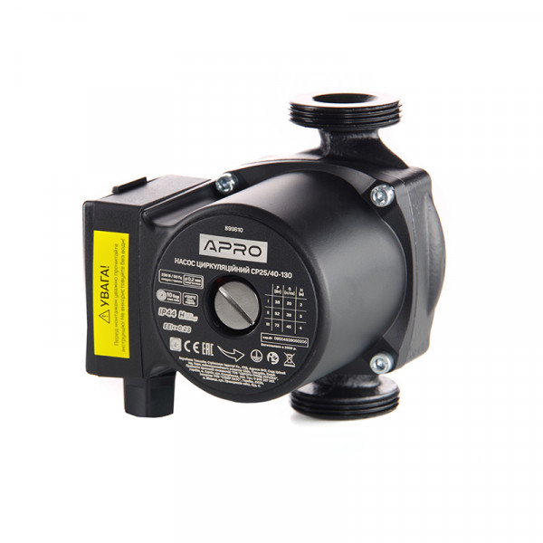 Насос циркуляційний CP25/40-130, 72Вт, 45л/хв, 130мм, Ø1 1/2'' + гайки 1'' APRO