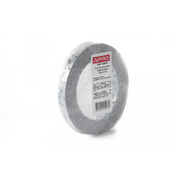 Стрічка монтажна перфорована 12х0.55мм 5м APRO