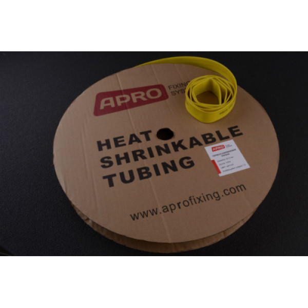 Термозбіжна трубка 20мм жовта 100м APRO