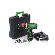 Дриль-шуруповерт, швидкозйом APRO 12В,1,5А, 12DC, 2 АКБ, ЗУ, кейс