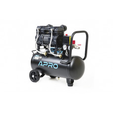 Компресор двоциліндровий безмасляний OFE-24 1,5 кВт 240л/хв 8бар 24л (кран + штуцер) APRO