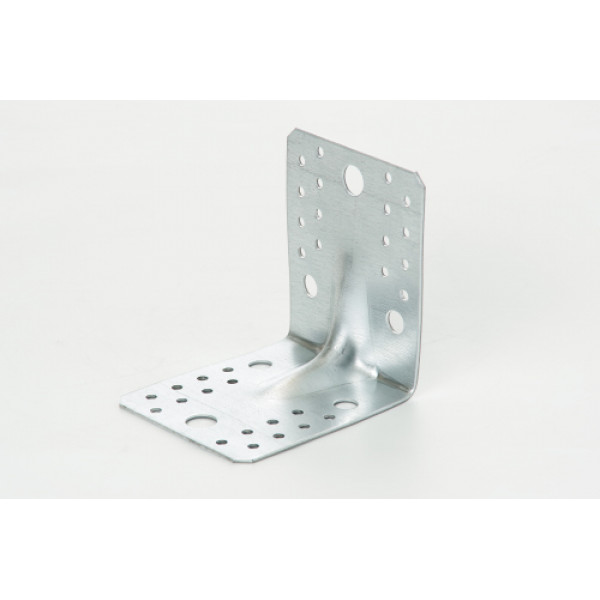 Кутник універсальний з посиленим ребром 70х70х55х2.0мм оц. (пачка, кратно 10шт) APRO. Ціна за 1шт. Кратно пачці