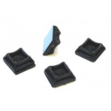 Майданчик універсальний 20х20 самокл. з отвором для стяжки шириною до 5мм чорна (пач 50шт) APRO