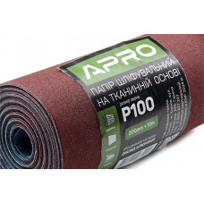 Папір шліфувальний P100 рулон 200мм*10м (тканинна основа) APRO