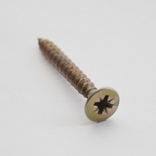 Саморіз універсальний 3,5*25 з потайною головкою цинк жовтий (пач 200шт) APRO