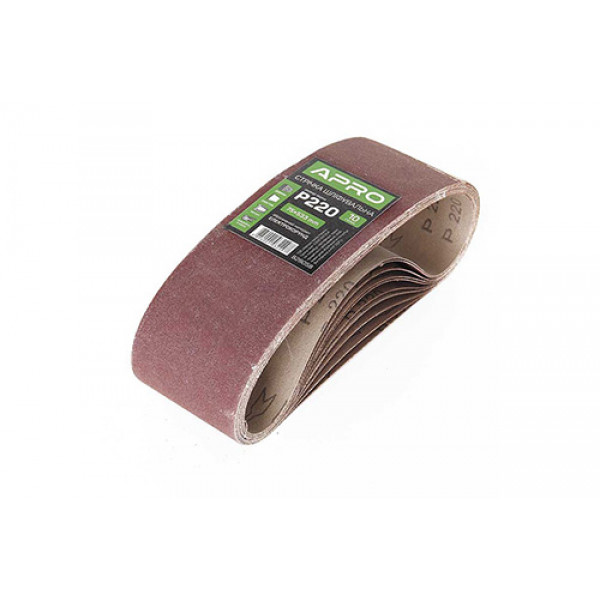Стрічка шліфувальна нескінченна APRO P220 75?533мм (10шт)