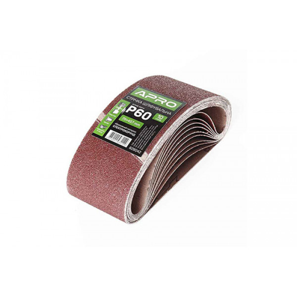 Стрічка шліфувальна нескінченна APRO P60 75?457мм (10шт)