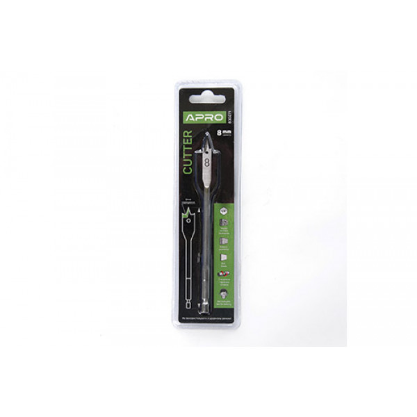 Свердло пір'яне ?8мм, довжина 150мм Cutter APRO