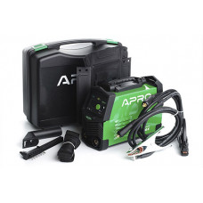 Зварювальний апарат інверторний APRO MMA-140 K, ел.4мм, + набір кабелів, кейс