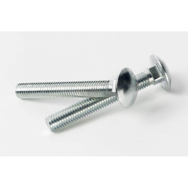 Болт з квадратним підголовником з повною різьбою М8*30 DIN 603 кл. міц. 4,8 цинк білий (пач 25шт) APRO