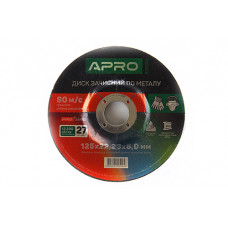 Диск зачисний по нержавіючій сталі (Ceramic) 125х6.0х22.2мм (5шт. в пач.) APRO PRO