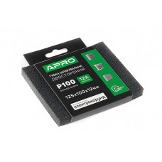 Губка шліфувальна двостороння Р100 125х100х12мм APRO