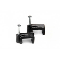 Кабельна клiпса плоска 4х4.4мм чорна (пач 100шт) APRO