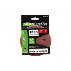 Коло шліфувальне 8 отворів (на липучці) 125мм Р180 APRO