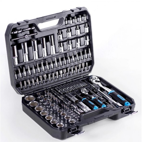 Набір насадок (інструментів) торцевих з тріскачкою CrV 1/4, 1/2 (90т) (110шт) APRO