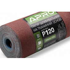 Папір шліфувальний P120 рулон 200мм*10м (тканинна основа) APRO