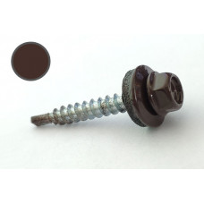 Саморіз покрівельний 4,8*35 DIN 7504K RAL 8017 до дерева (пач 50шт) (колір - шоколадно-коричневий) APRO