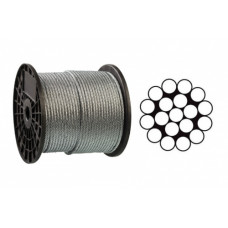 Трос оцинкований 2мм DIN 3053 (1x19) бухта 200м APRO