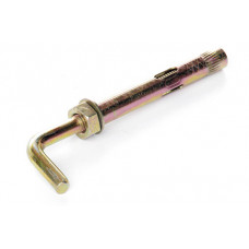 Анкер з кожухом і гайкою з L-гаком М8/10*80 цинк жовтий (пач 5шт) APRO