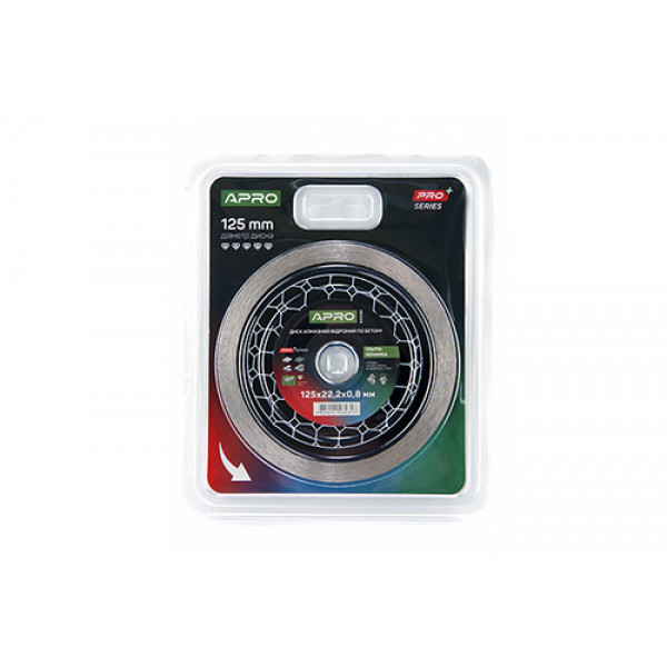Диск алмазний по бетону Кераміка Ультра 125х0.8х22.22мм 22-24% APRO PRO