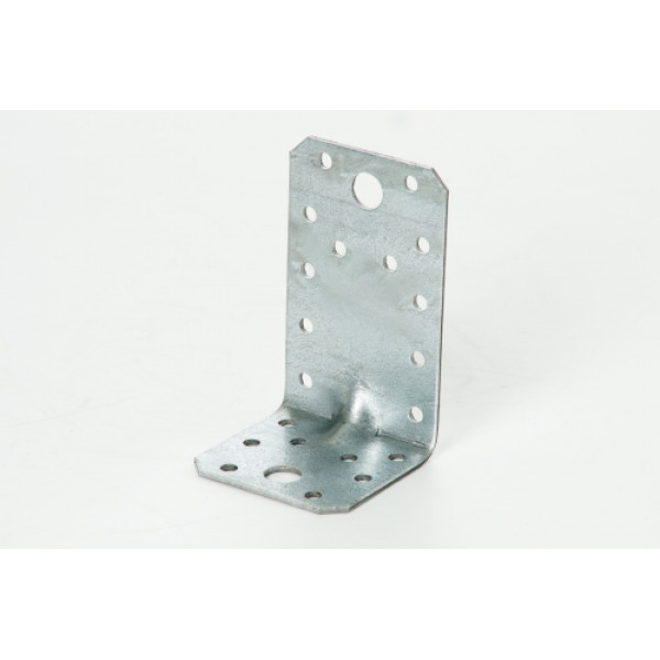 Кутник універсальний з посиленим ребром 90х50х55х2.0мм оц. (пачка, кратно 10шт) APRO. Ціна за 1шт. Кратно пачці