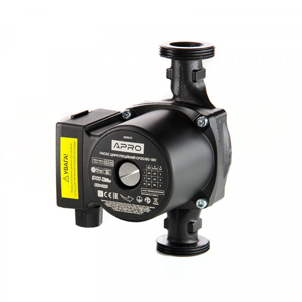 Насос циркуляційний CP25/60-180, 93Вт, 50л/хв, 180мм, Ø1 1/2'' + гайки 1'' APRO