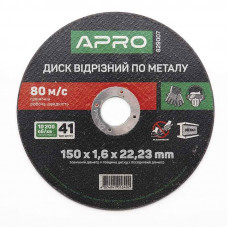 Диск відрізний до металу 150х1,6х22,22мм (10шт в пач) APRO