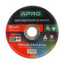Диск відрізний по нержавіючій сталі (Ceramic) 125х1.0х22.2мм (10шт. в пач.) APRO PRO