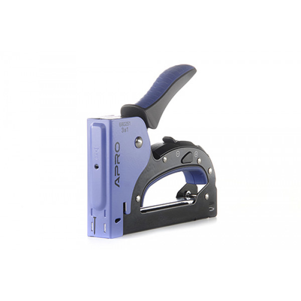 Степлер ресорний 3 в 1 для скоби 6-14мм сталевий корпус, двохпозиційне регулювання удару APRO
