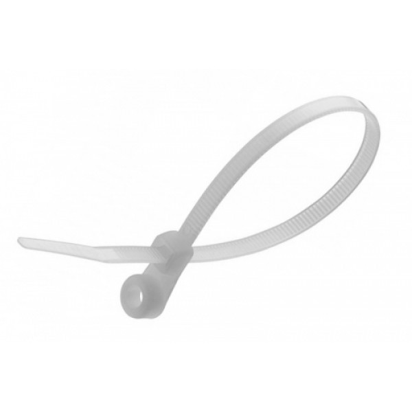 Стяжка кабельна з кріпленням 4х150 біла (пач 100шт) APRO