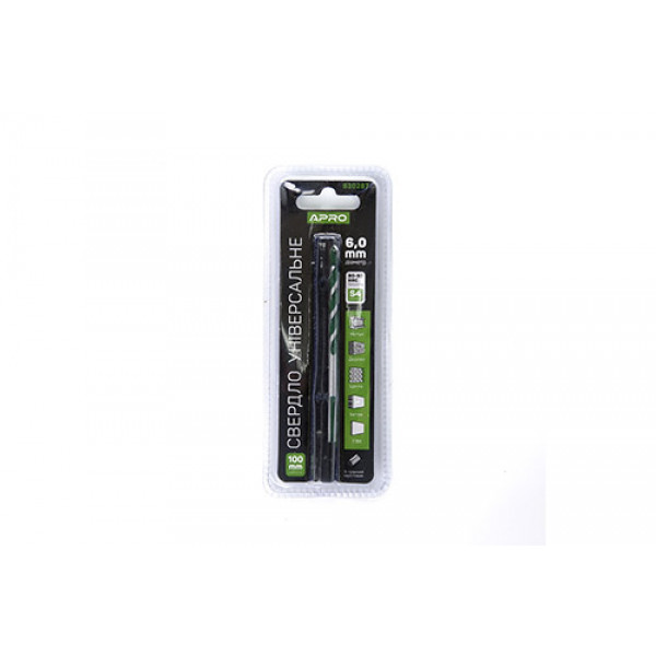Свердло універсальне 6*100мм APRO