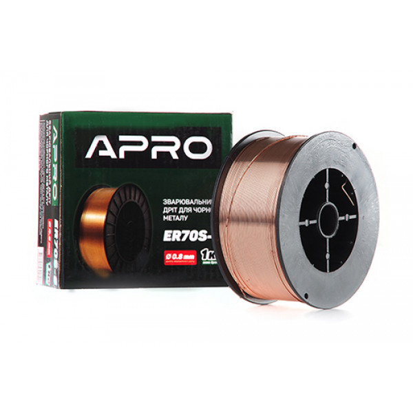 Зварювальний дріт ER70S-6 0,8мм 1кг п.б. APRO