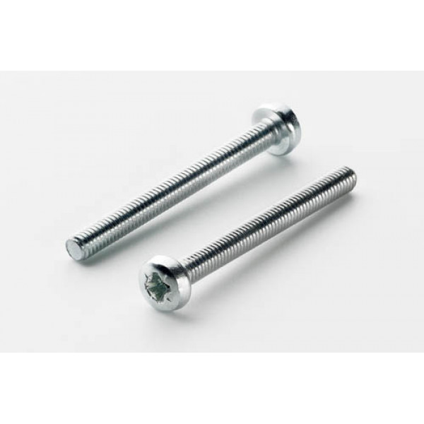 Гвинт метричний з циліндричною закругленою головкою М6*30 DIN 7985 кл. міц. 4,8 цинк білий (пач 50шт) APRO