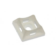 Майданчик універсальний 20х20 з отвором для стяжки шириною до 5мм біла (пач 50шт) APRO