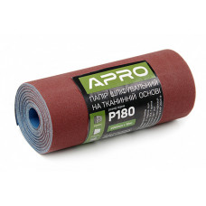 Папір шліфувальний P180 рулон 200мм*10м (тканинна основа) APRO