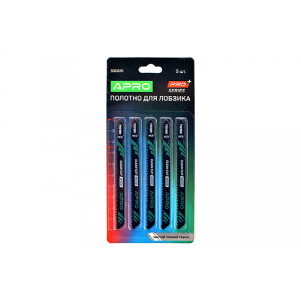 Полотно для лобзика (дерево, ламинат) 100/75мм 2,5 мм 10TPI чистий прямий реверс T101BR APRO