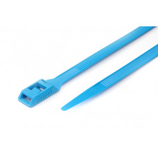 Стяжка кабельна з низьким профілем замку 8x400 блакитний (100шт) APRO