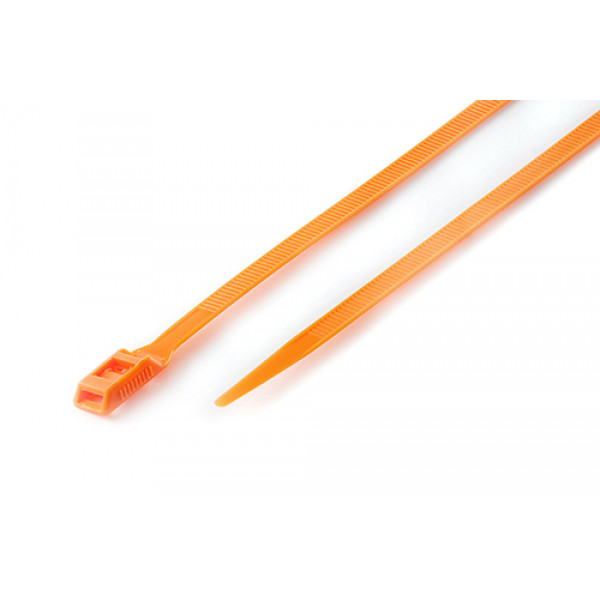 Стяжка кабельна з низьким профілем замку 8x400 помаранчевий (100шт) APRO