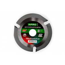 Диск пильний по дереву з твердосплавними напайками 125х22.2мм 3Т APRO