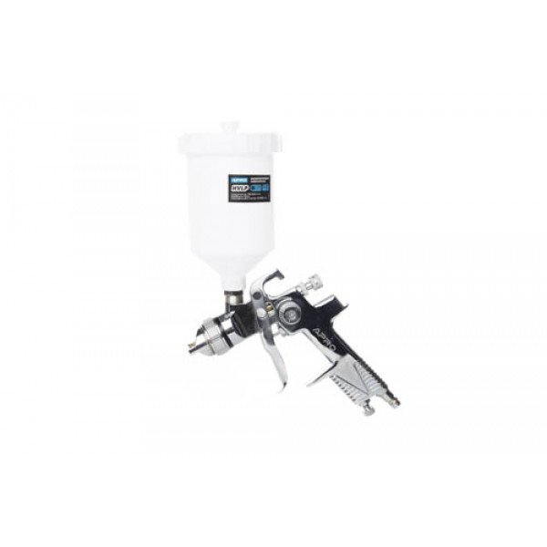 Фарборозпилювач HVLP ?1,3мм в/б пласт. 600мл (хром) APRO