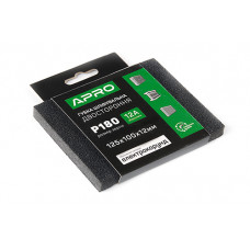 Губка шліфувальна двостороння Р180 125х100х12мм APRO