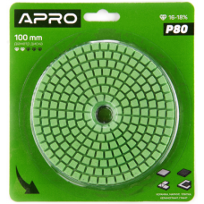 Коло алмазне шліфувальне на липучці 100мм Р1000 APRO