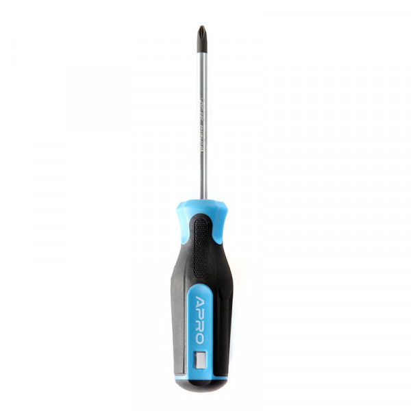 Викрутка хрестова обгумована рукоятка CrV PH1x75 (Phillips) APRO