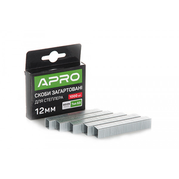 Скоби загартовані 12х11.3х0.7мм 1000шт APRO