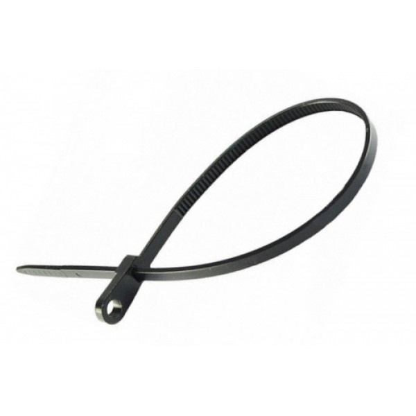 Стяжка кабельна з кріпленням 4х150 чорна (пач 100шт) APRO