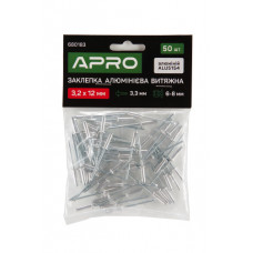Заклепка алюмінієва витяжна 3.2х12мм 50шт APRO