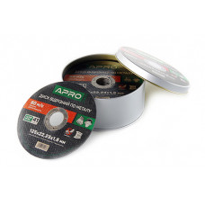 Диск відрізний по металу в кейсі 125х1.6х22.2мм (25шт в кейсі) APRO